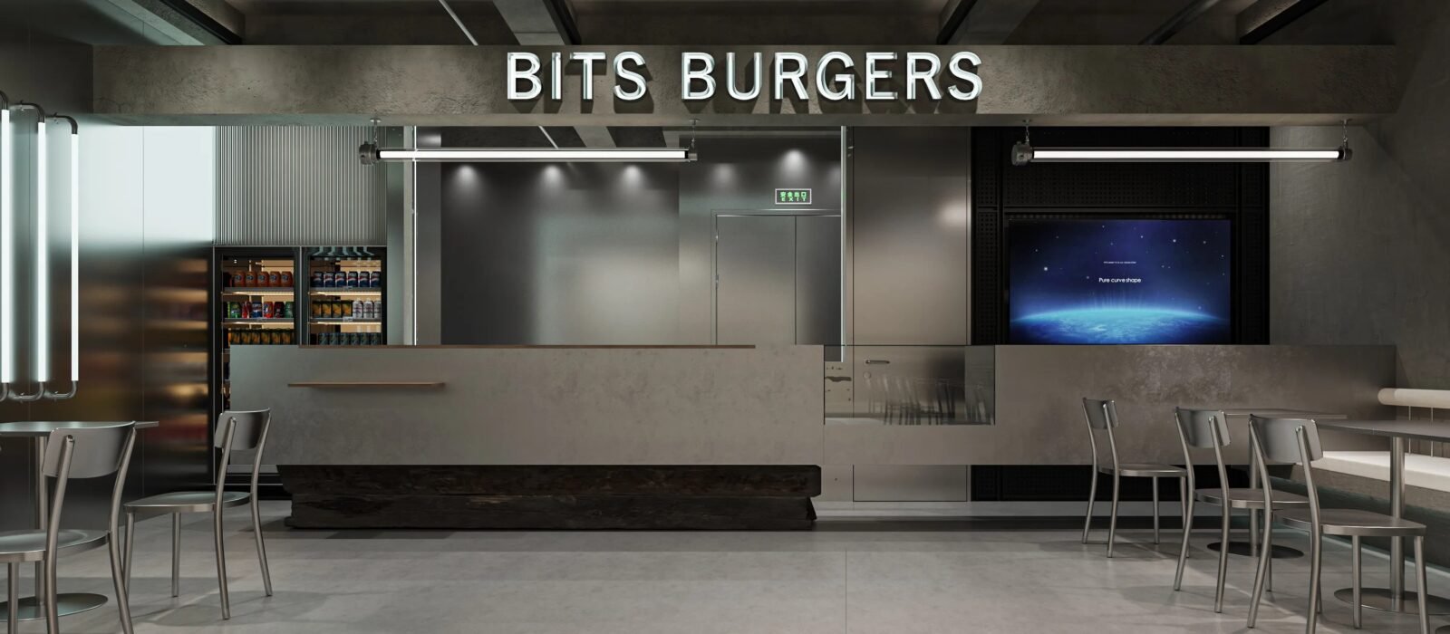 Projeto Comercial: Bits Burgers (Estilo Industrial Urbano)